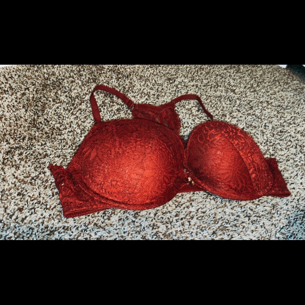 Maroon Lace Bra
